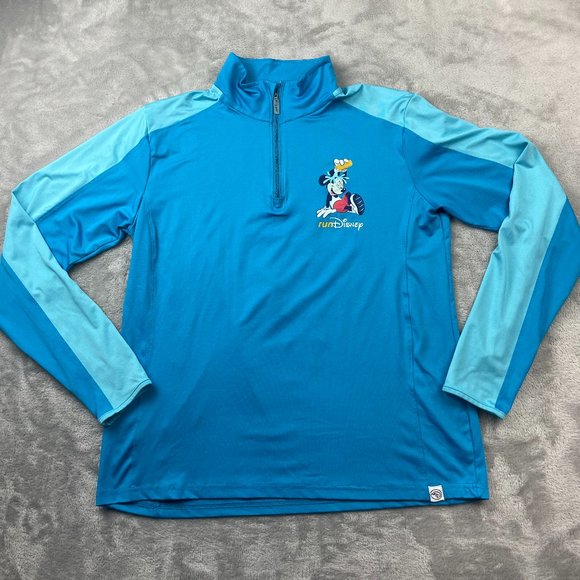 Disney Tops - Disney runDisney Mickey Mouse Long Sleeve Active Wear Quarter Zip Women's Large